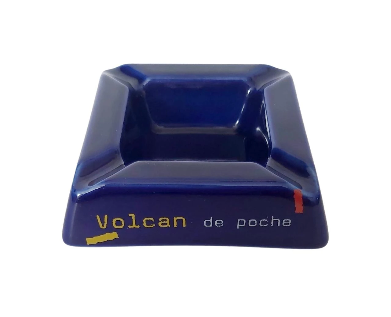 Gauloises Cendrier Publicitaire Volcan de Poche Céramique Bleu